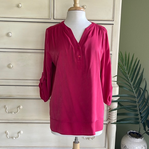 Chicos Pink tunic top size 1 - Picture 1 of 8